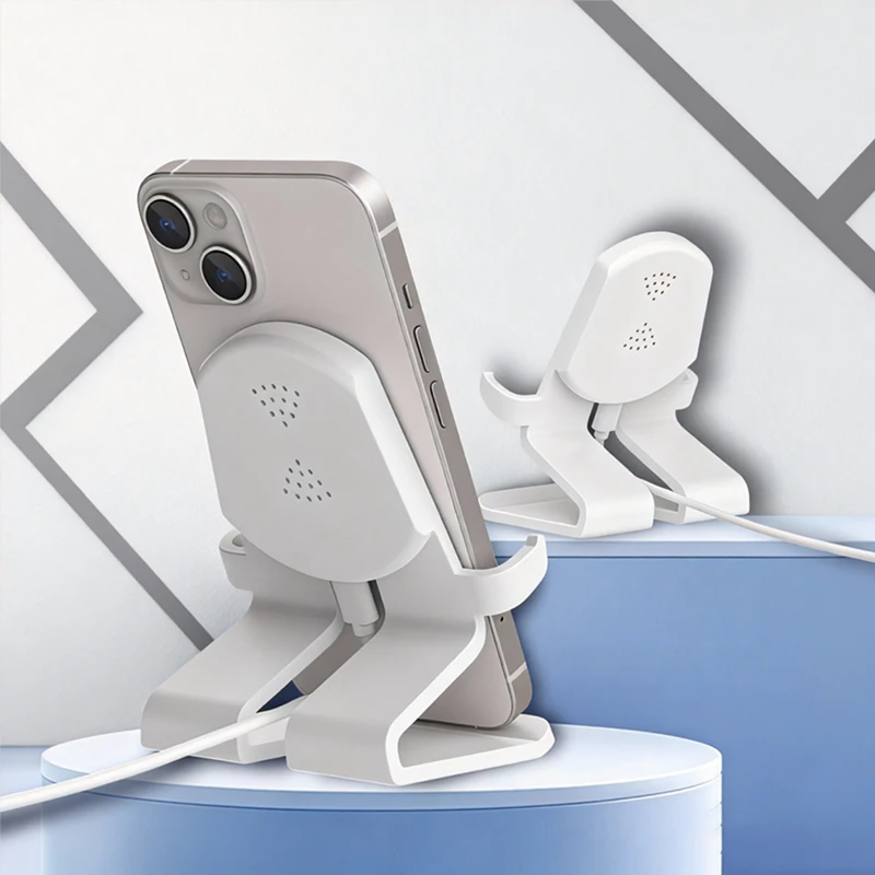 Desktop Phone Holder Stand Horizontal and Vertical Screen Switching Fast Wireless Charger For iPhone 17~12 Samsung Xiaomi Mount