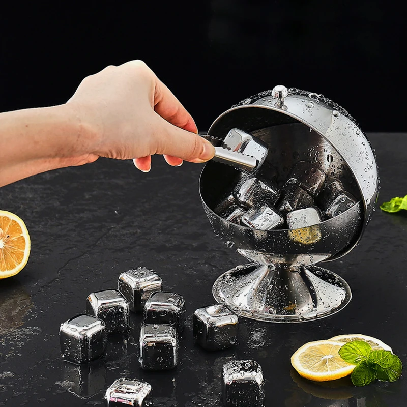 Spherical Sugar Tank Spice Seasoning Jar Storage Boxes Clamshell Bowl Kitchen Household Organizer Reversible Can Stainless Steel spice container