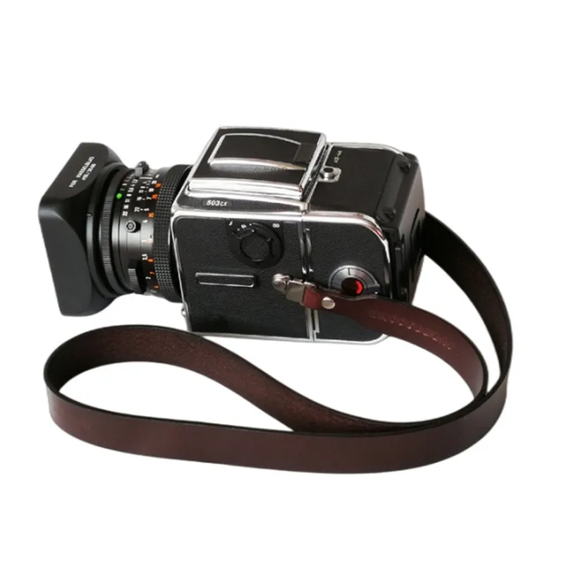 Tracolla In Vera Pelle Per Hasselblad 500C/500Cm/501Cm/503Cw/503Cx/203/205/903/Swc/M Universale