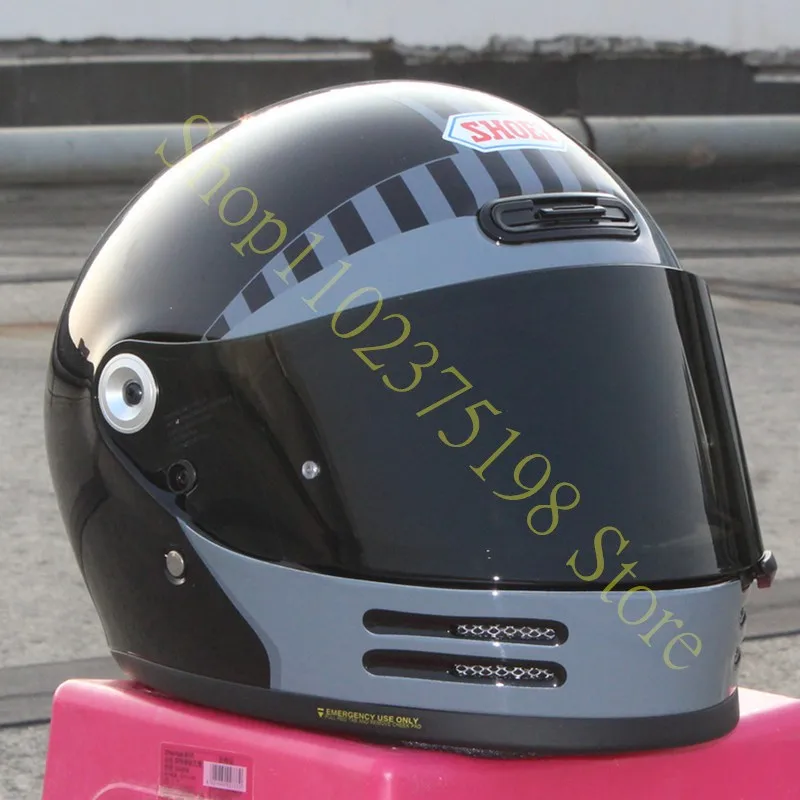 

SHOEI GLAMSTER Высокое качество ABS винтажный Японский Полнолицевой шлем. Защитный шлем для мотоцикла Harley