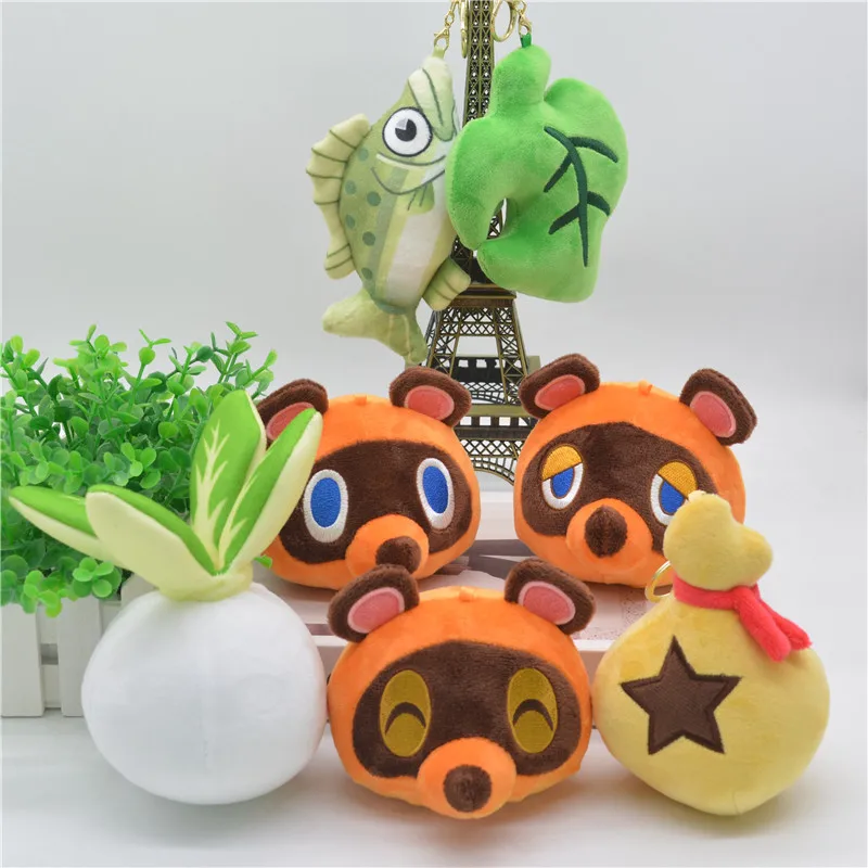 

Animals Crossing New Horizons Plush Toy Tom Nook Fox Isabelle Cute Stuffed Animals Keychain Kawaii Bag Pendant Dolls Kids Gifts