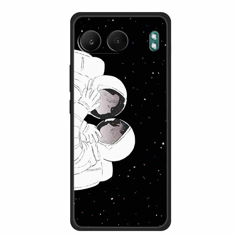 Astronaut Design Soft Silicone TPU Phone Case - Space-Themed Back Cover
