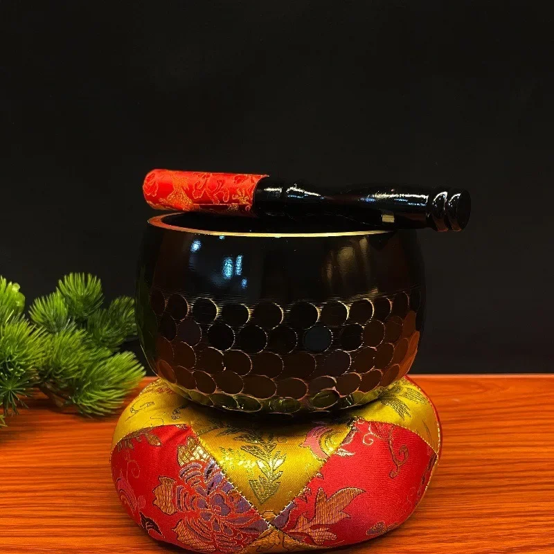 Campana tibetana in ottone da 4 pollici per meditazione yoga fatta a mano Campane tibetane da 12 pollici Strumenti a percussione per terapia del suono - immagine 3