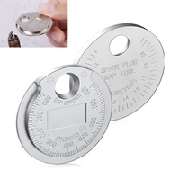 0.6-2.4mm Range Coin-Type Spark Plug Gage Gap Tool Feeler Spark Plug Gap Measurement Tool Adjustment Ignition Gap of Spark Plugs 2