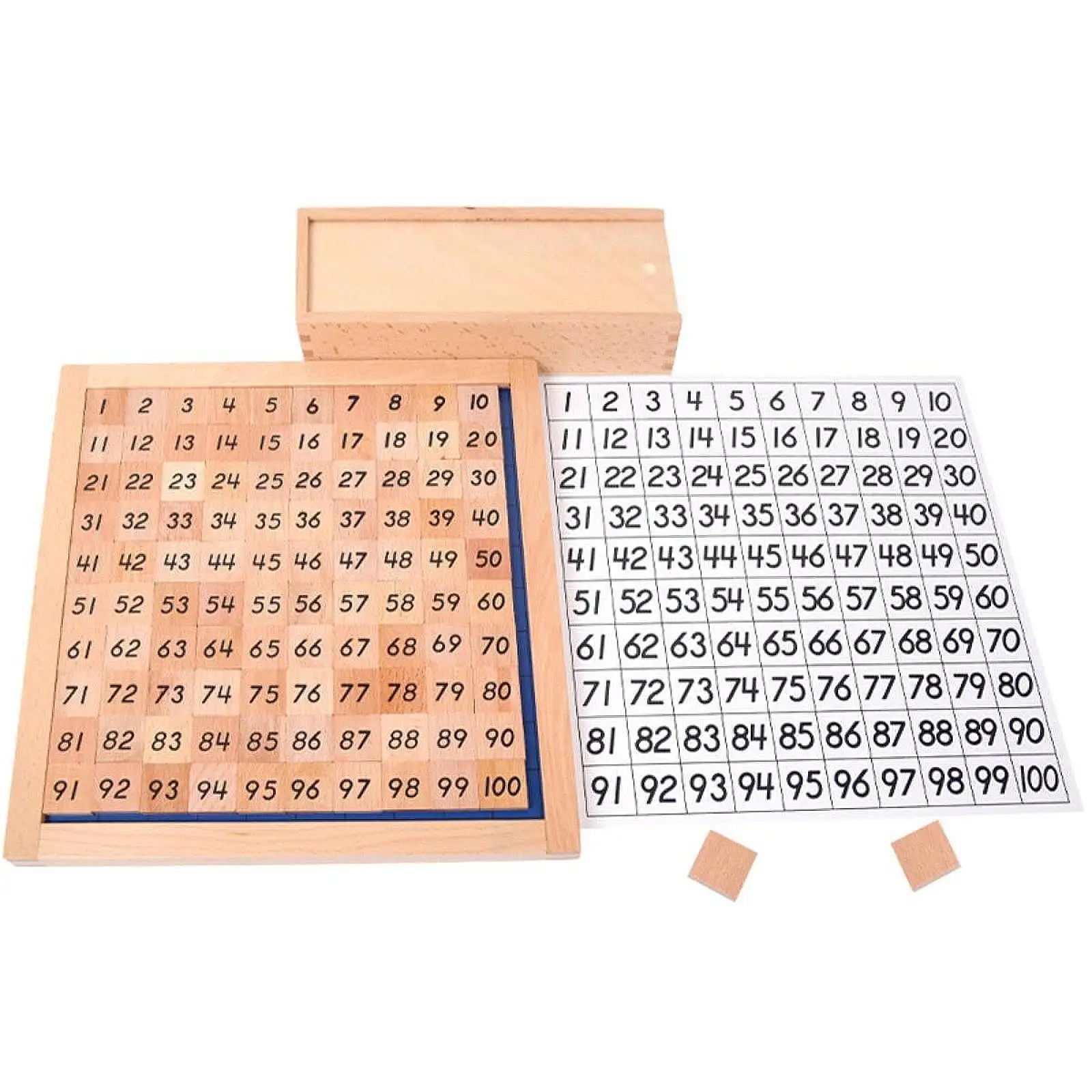 Wooden Math Board 1-100 Montessori Toy Wooden Toy Hundred Board Educational Game for Teacher Supplies Birthday Gift Children