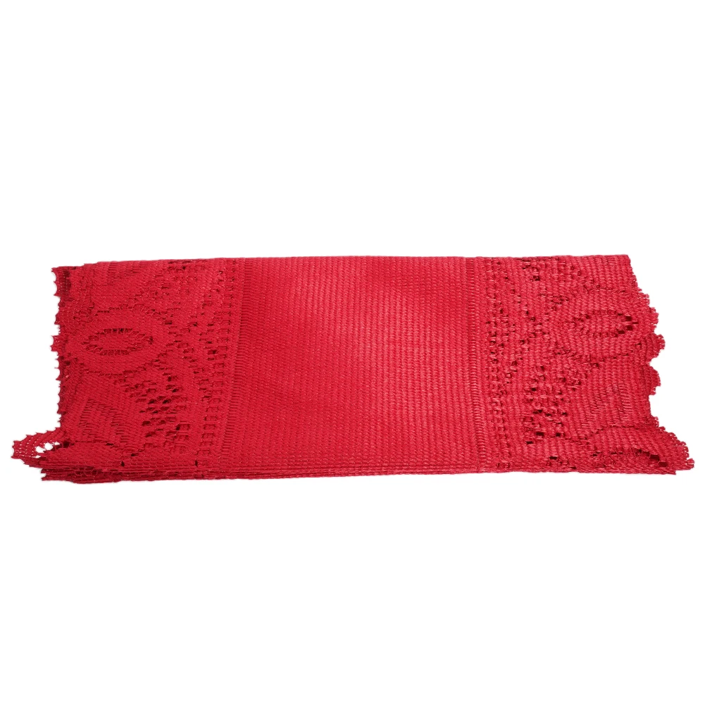 

Knitted Table Runner Lace Party Reusable Runner Table 33x180cm Tasseled Accessories Vintage Celebrations Wedding