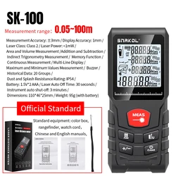 Snakol Professional Digital Laser Distance Meter - Precision Measuring Tool (SK - 100)
