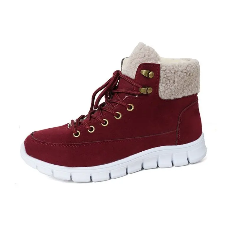 Hot Selling Large Size 43 Women's Boots Autumn and Winter Woman Round Toe Tie Up British Style Flanged Casual Ankle Boots New