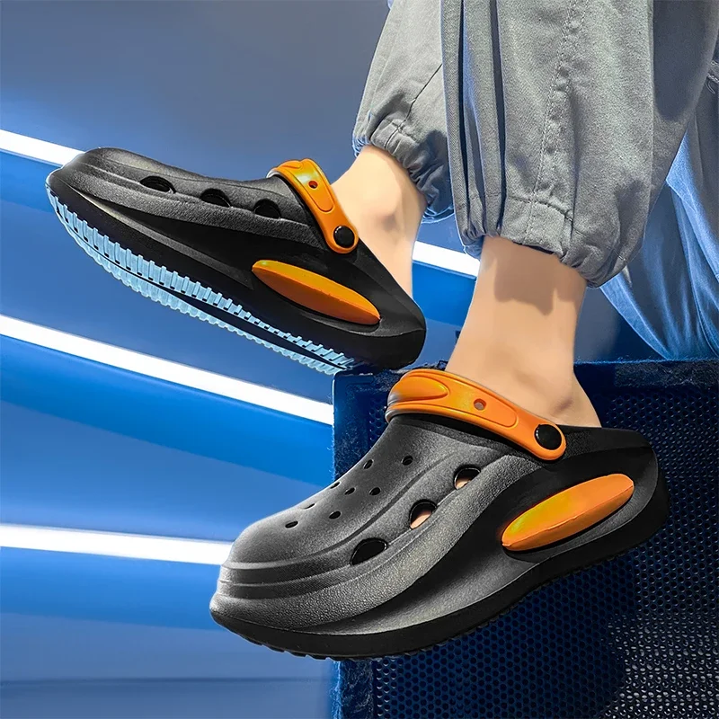 2025 Men and women's new summer thick sole anti-slip wear comfortable sandals beach breathable couple casual slippers men shoes