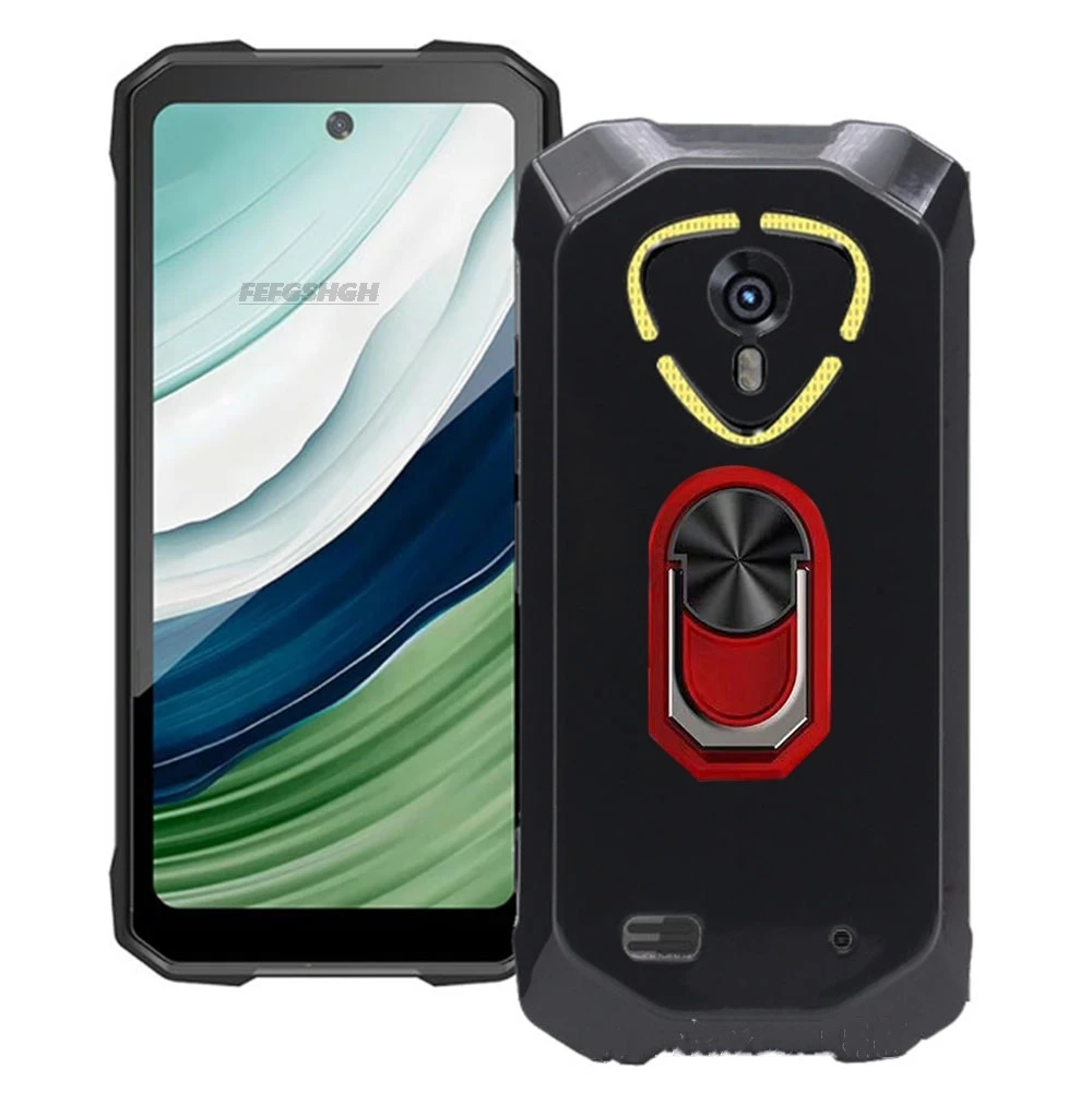 Enhanced Grip Soft TPU Silicone Case with Back Finger Ring and Bracket