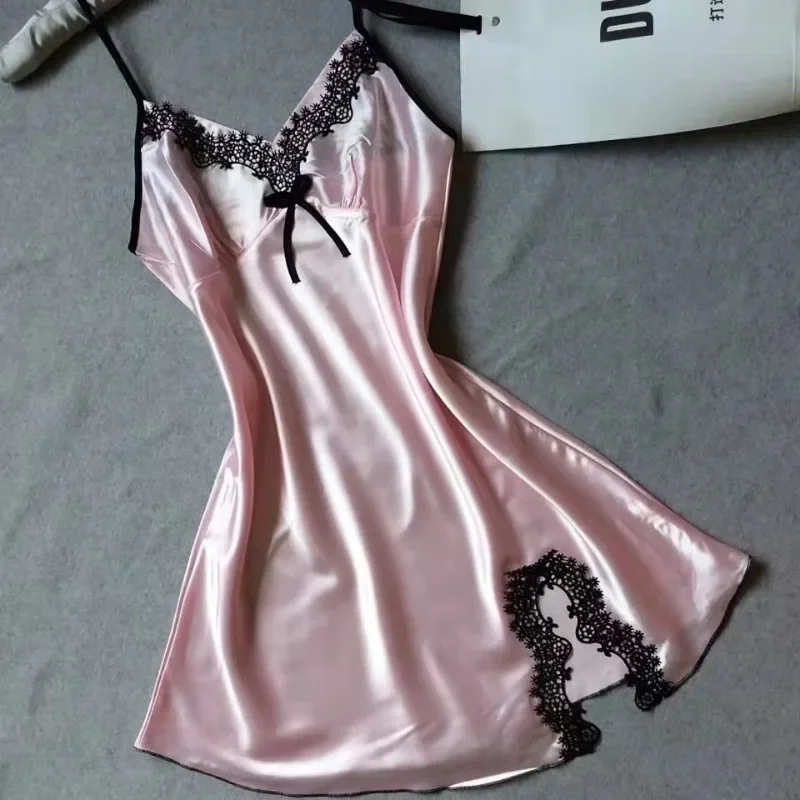 New Women Sexy Lingerie Hot Dress Ladies Sexy Silk Satin Night Dress Erotic Lace Dress for Women Nighties Underwear 2024 Hot