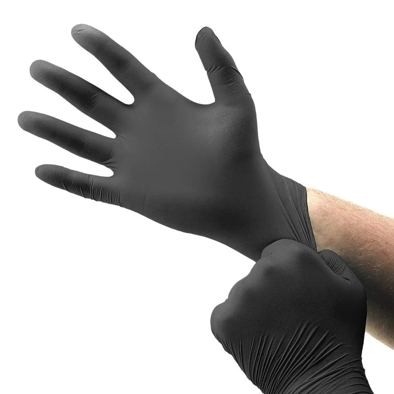 Black Nitrile Gloves 20PCS Disposable Gloves for Household Cleaning Kitchen Dishwashing Work Tattoo SPA Latex Free