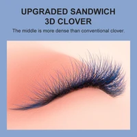 NATUHANA coloré 3D W-forme cils préfabriqués Volume ventilateur cils Extensions naturel W-Style cils Faux cils outils de maquillage 2