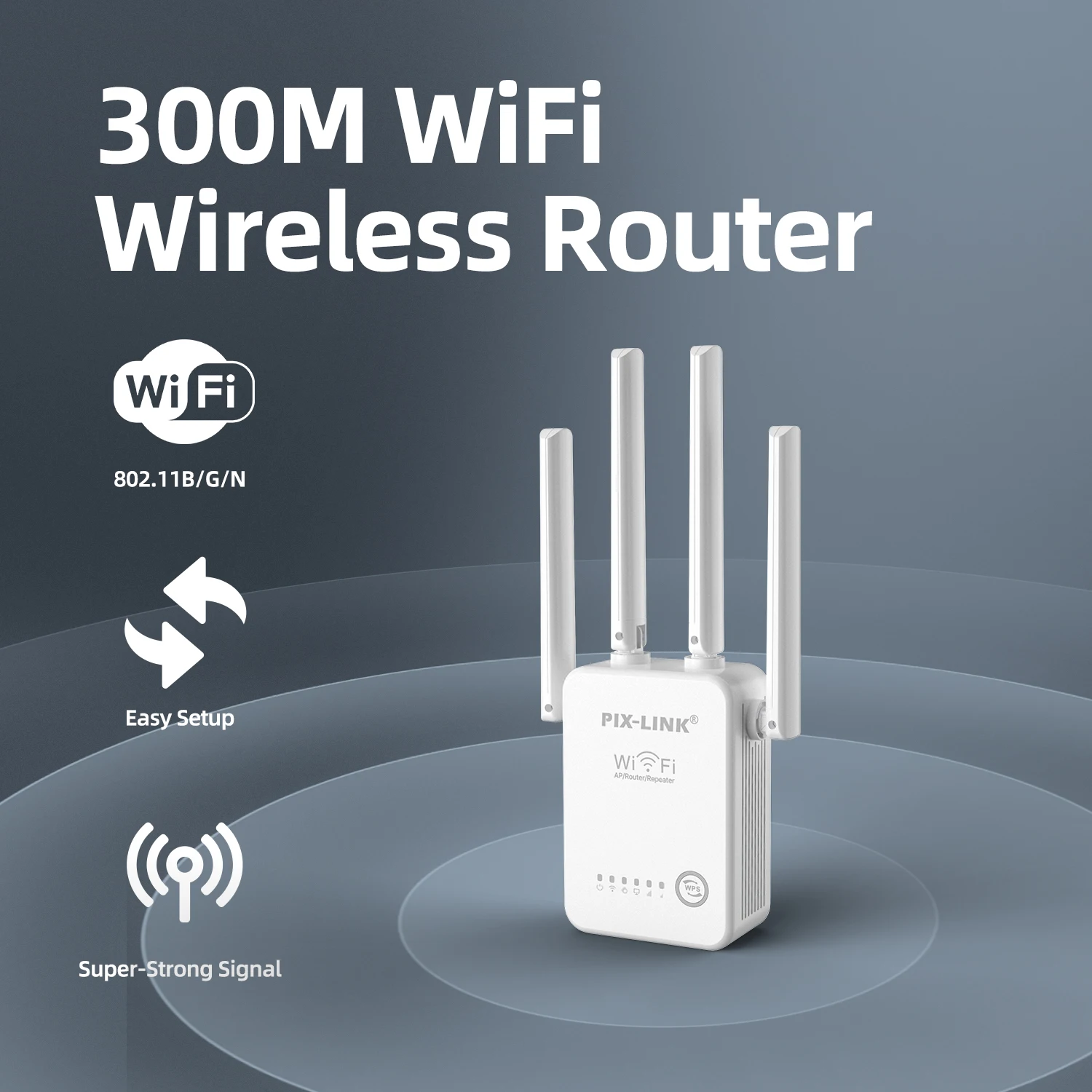 

Повторитель сигнала Wi-Fi PIX-LINK WR48D4Q N300, усилитель сигнала Wi-Fi для дома, усилитель сигнала Wi-Fi, усилитель сигнала Интернета