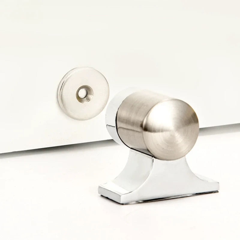 Strong Manetic Door Stopper Zinc Alloy Invisible Floor Door Holder Catcher for Toilet Bathroom Wall Protector Furniture Hardware