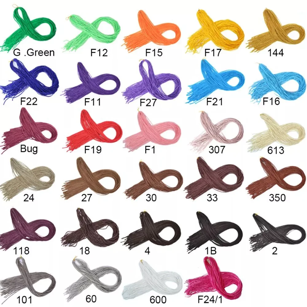 Chorliss Zizi Braids Crochet Box Braids Crochet Hair Bundles Synthetic Hair Extensions Purple Black Pink Brown Zizi Braid Hair 3