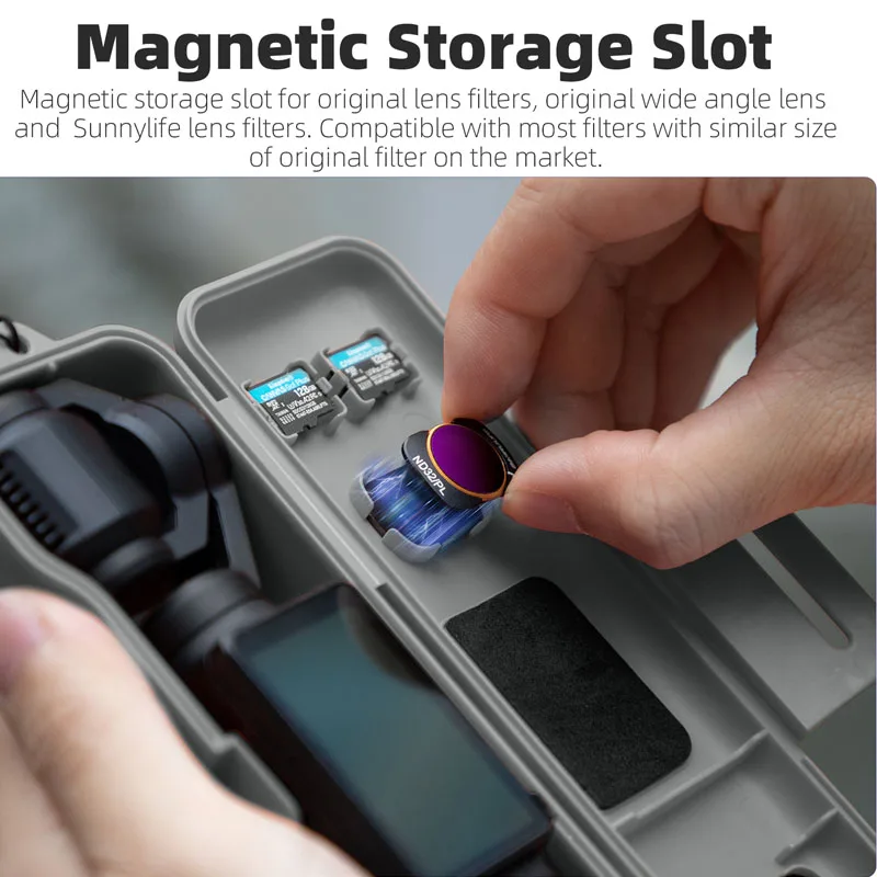 Portable Protective Case for DJI Osmo Pocket 3 Anti-fall Gimbal Protector Filter Storage Box with Hand Strap for Osmo Pocket 3