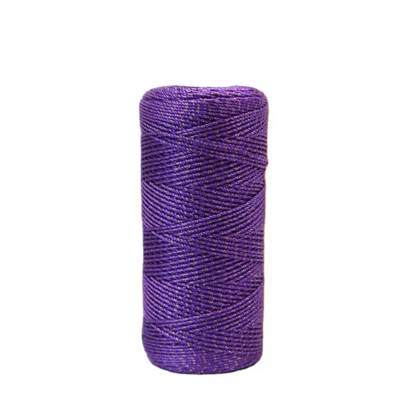 New Summer Crochet Yarn 1.5mm Cord Thin Ice Cotton Thread for Hand Knitting Bag Hat Shoes Hilo Yarn 100g