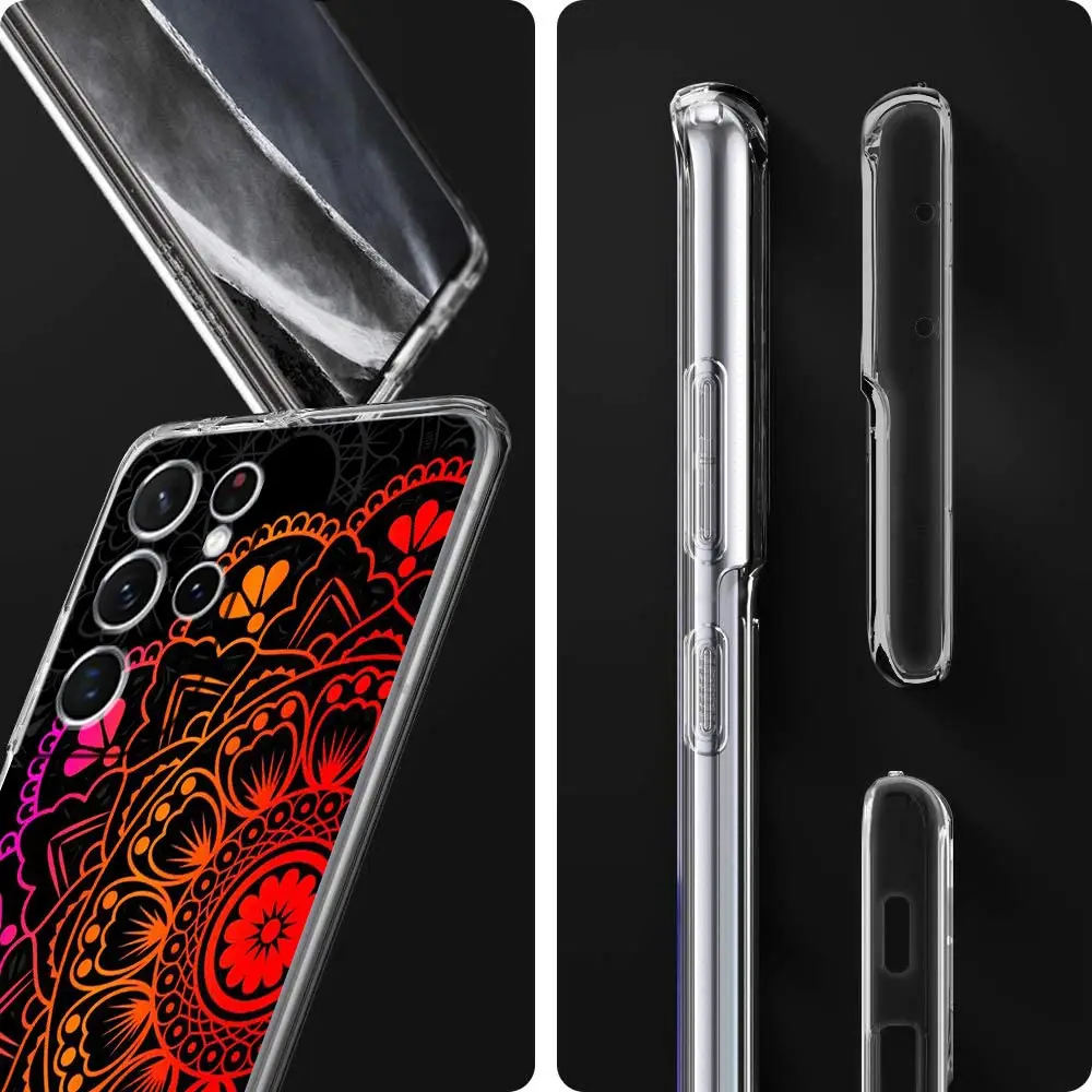Mandala Flower Totem Clear Silicone Phone Case - Soft Protective Cover