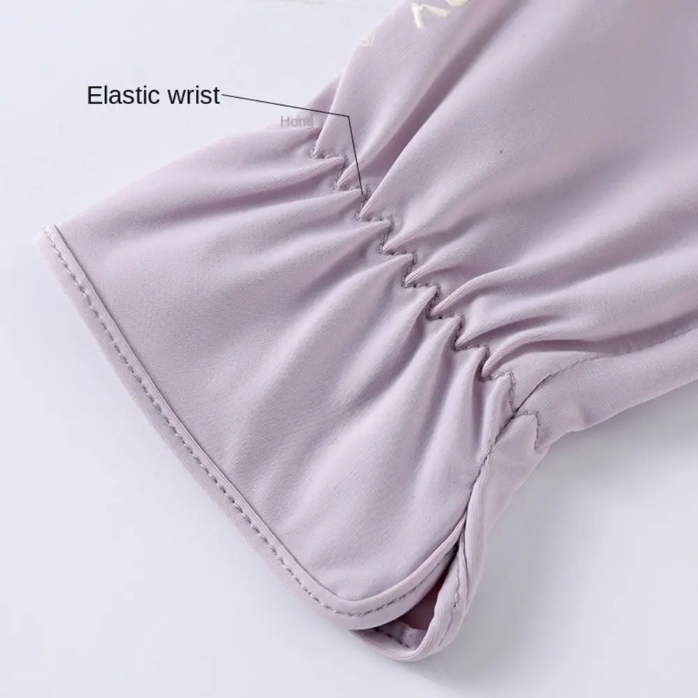 

Driving Non Slip Mesh Fingerless Breathable Semi-finger Thin Anti-UV Gloves Sunscreen Gloves Ice Silk Gloves Summer Gloves