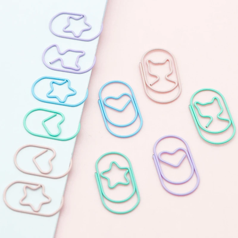 Colorful Loop Pins Creative Stationery Bookmark Set 20pcs