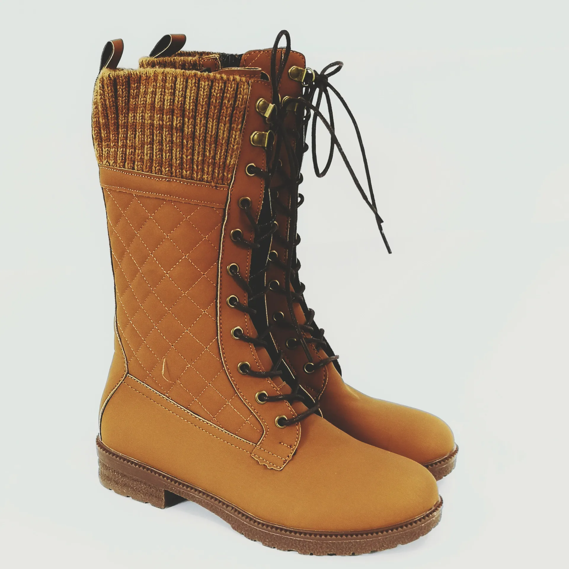 New 2022 women winter boots thicken fur snow boots women's leather shoes soft bottom high top winter shoes ladies non-slip boots