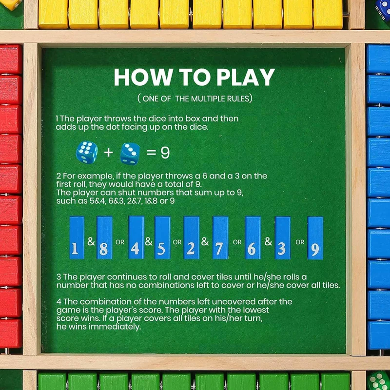CPC CE Toys Four sided Flip Game Digital Game Toys Children's Parent Child Board Bar Party Leisure