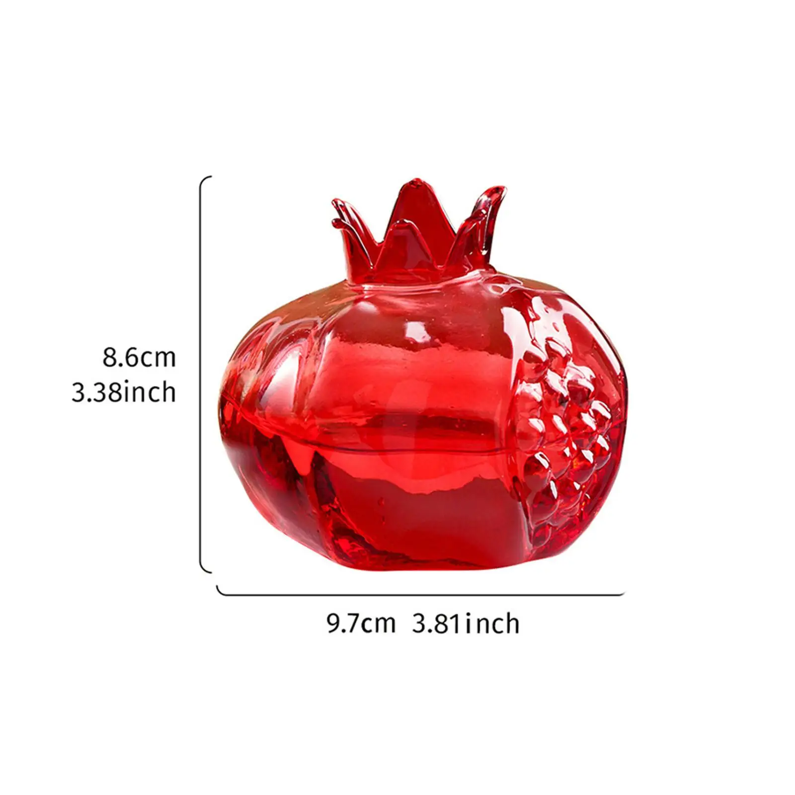 Hydroponic Plant Pot Desk Pomegranate Shaped Vase Glass Flower Vase for Dinner Table Spring Festival Office Indoor Plants Party