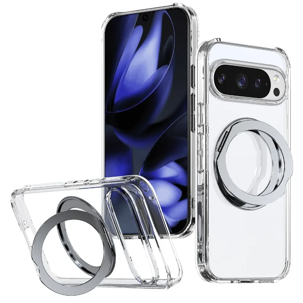 360° Rotating Magnetic Phone Case with Kickstand and Shockproof Cover