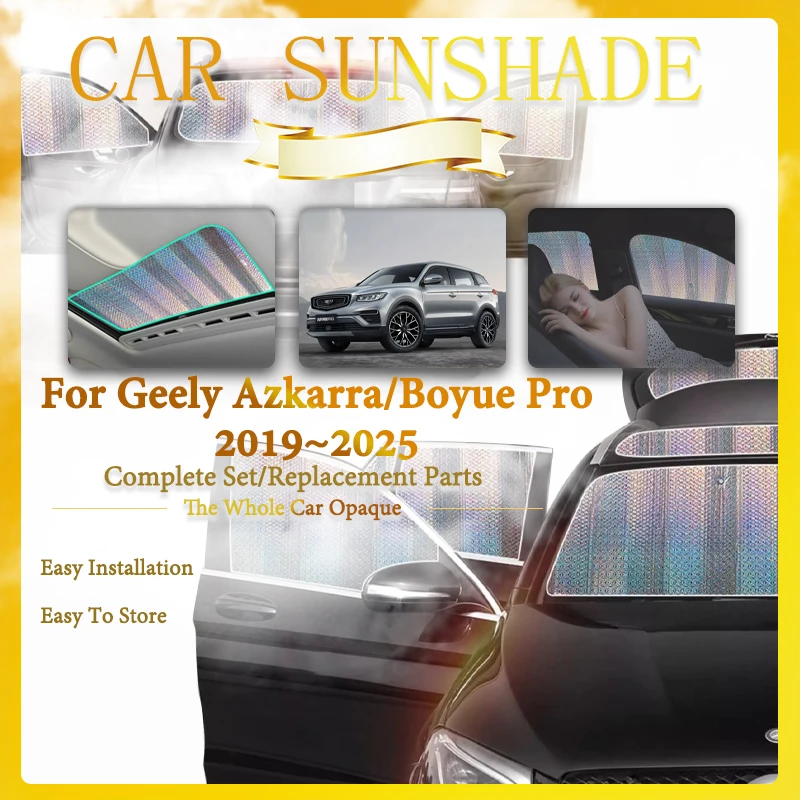 Car Window Sunshades For Geely Azkarra Boyue Pro Atlas Pro NL-3 2019~2025 Sun Coverage Window Windshields Cover Auto Accessories for geely atlas pro azkarra 2021 mudflaps mudguard fender mud flap guard splash mudguards car accessories