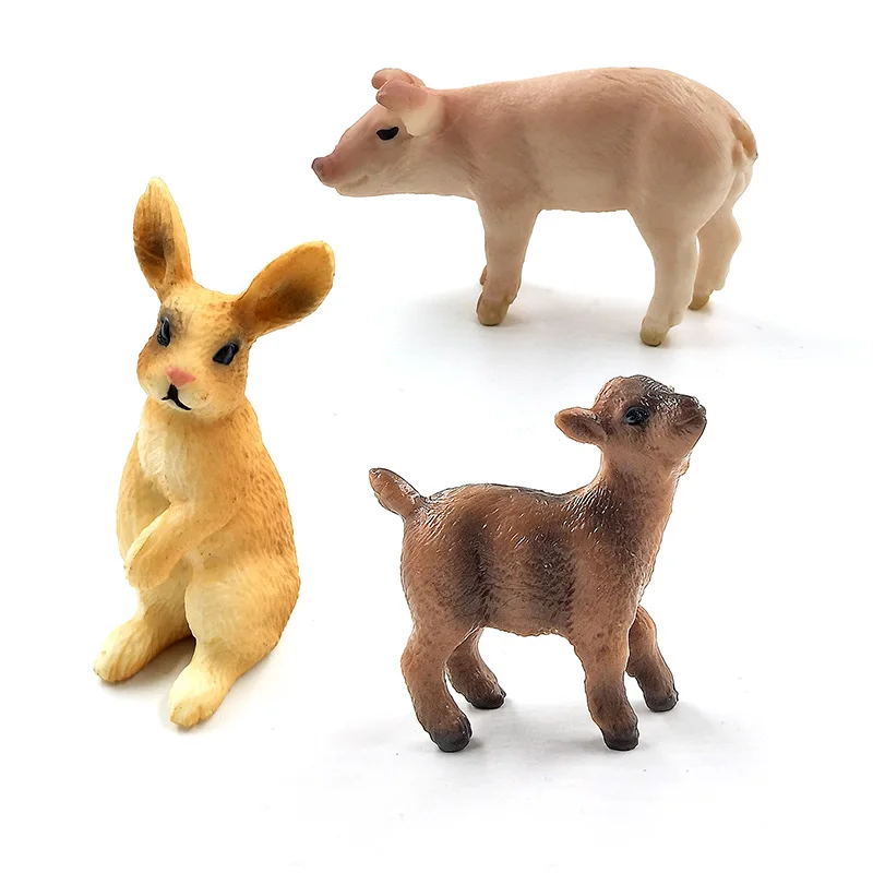 Rabbit Ornaments Rabbit Ornament Miniature Ornament Miniature Figurines Easter Rabbit Wolf Deer Lion Fox Meerkat Squirrel Figurine Home Decor Miniature Fairy Garden Decoration Accessories Modern