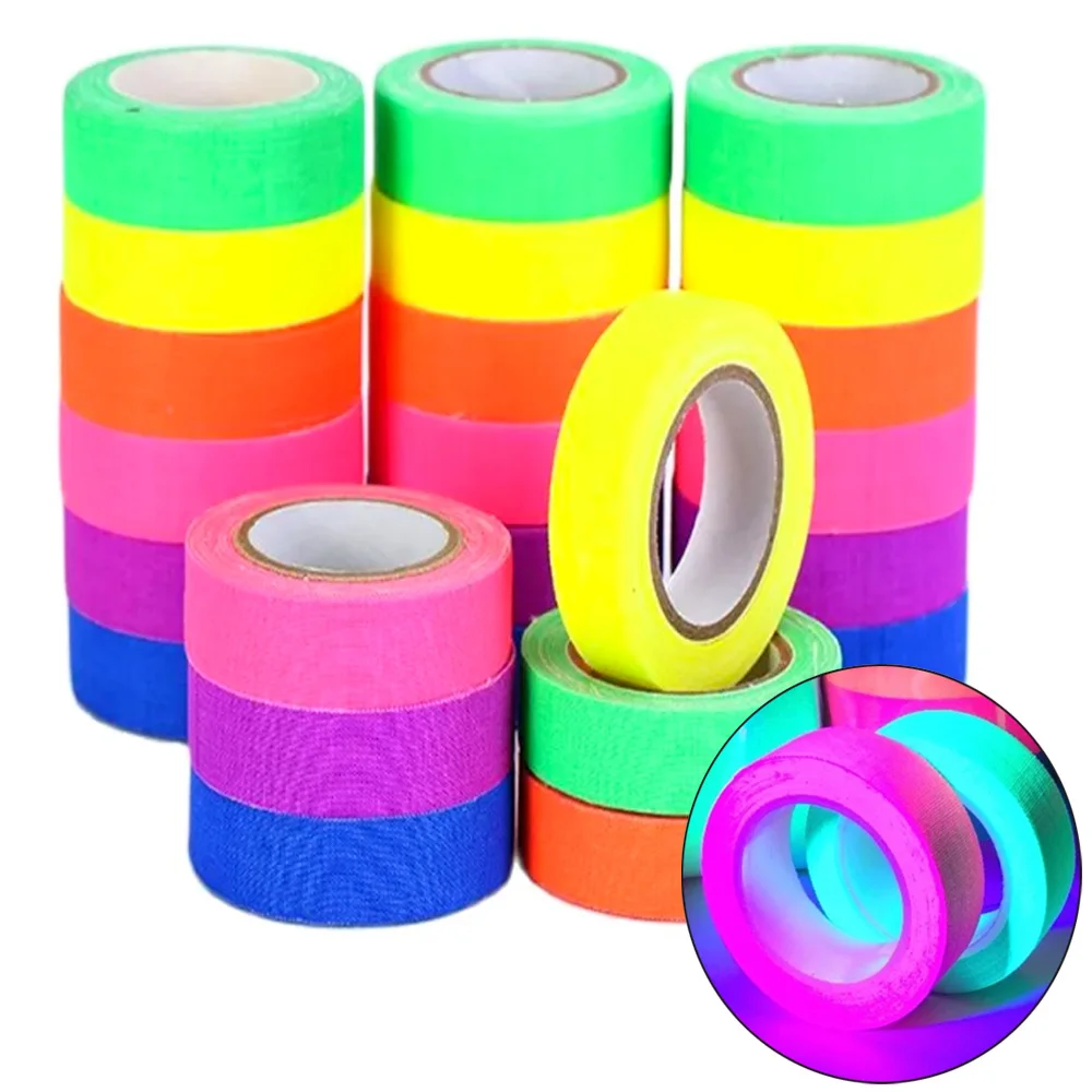 Adhesive Tape Under UV Black Light Fluorescent Neon Gaffer