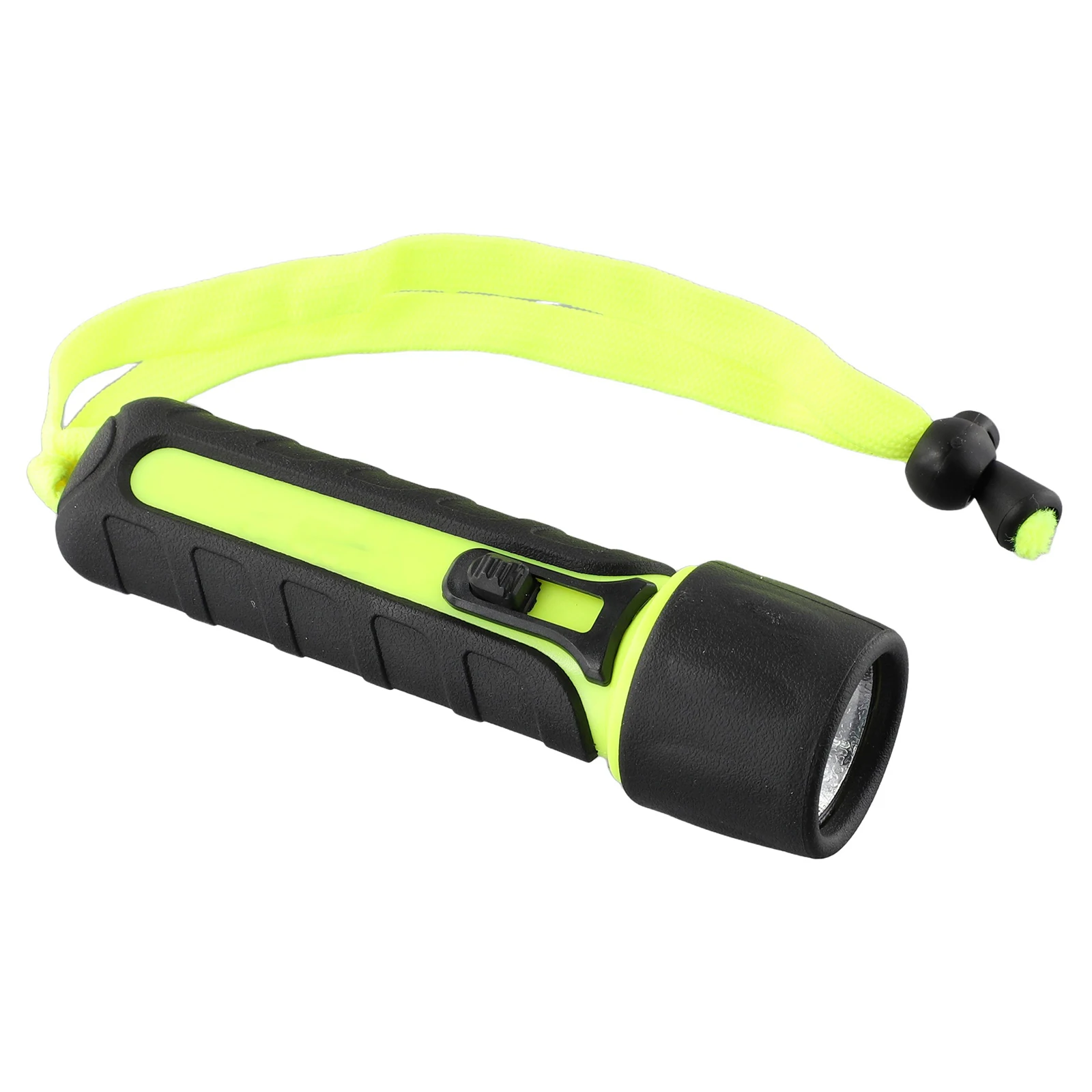 

Brand New Durable Diving Flashlight Torch PC+TPE Portable Scuba Underwater Waterproof 15.2x4.2cm Fluorescent Green