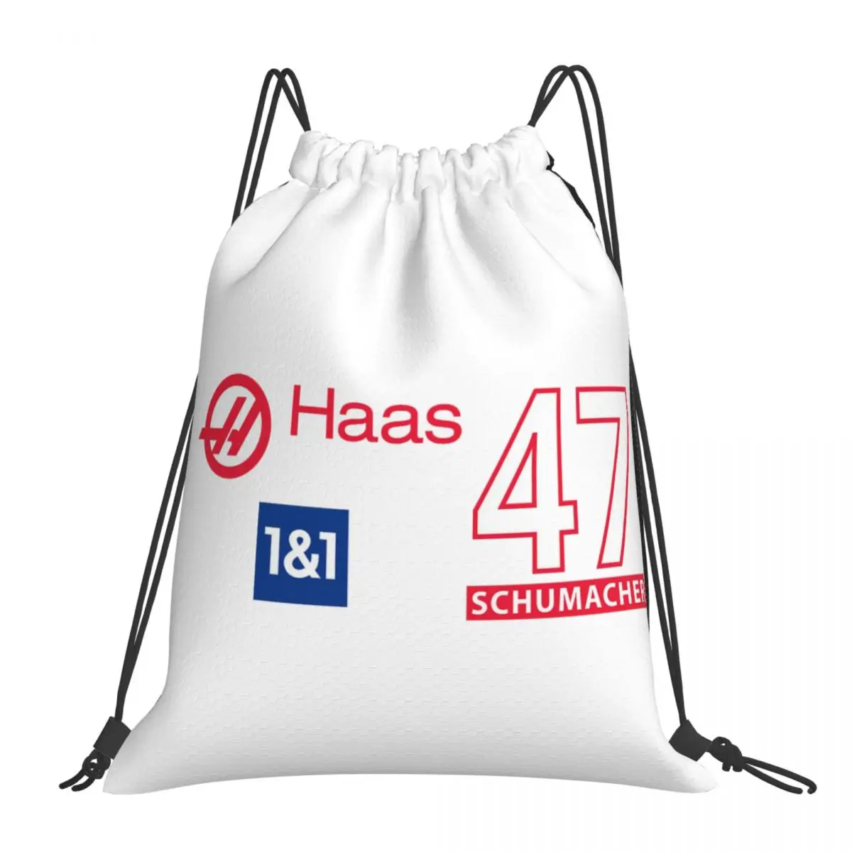 

Haas F1 Mick Schumacher Backpacks Portable Drawstring Bags Drawstring Bundle Pocket Sundries Bag Book Bags For Man Woman School