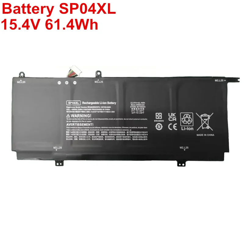 

New 15.4V 61.4WH Replacement SP04XL Laptop Battery for HP Spectre X360 13-AP000 HSTNN-IB8R L28764-005 TPN-Q185 L28538-1C1 OEM