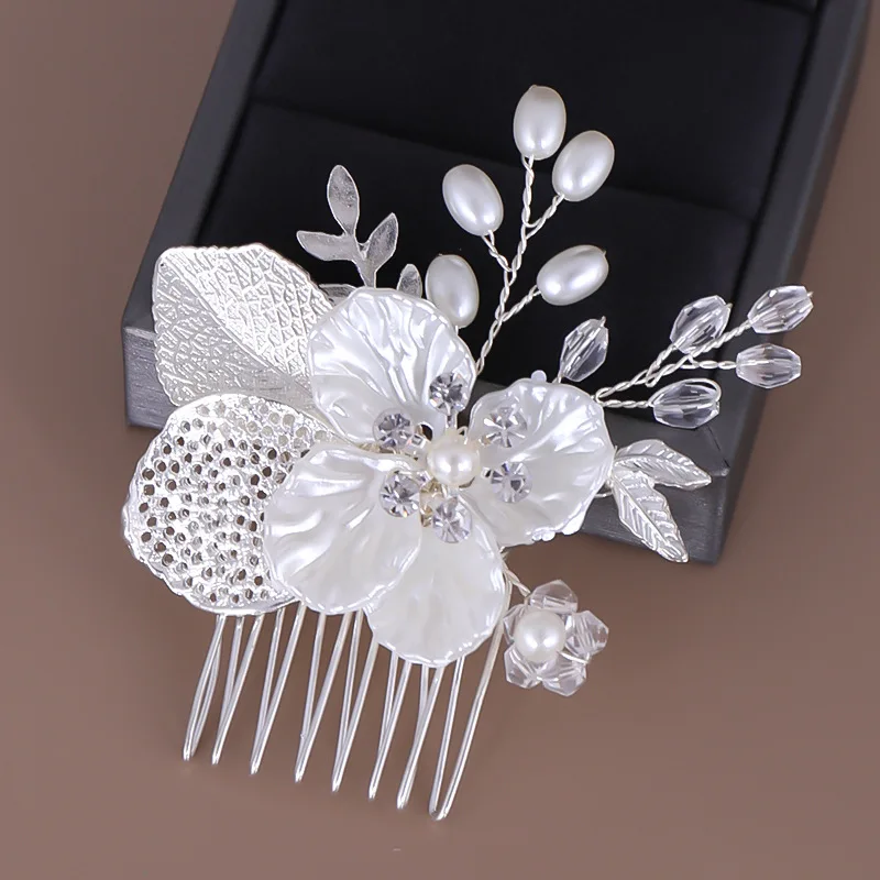 Fashion Crystal Pearl Wedding Hair Pins Flower Bridal Hairpins Bridesmaid Hair Clips Hair Accessories Barrettes Hairwear Jewelry bride hair clip Hair Accessories