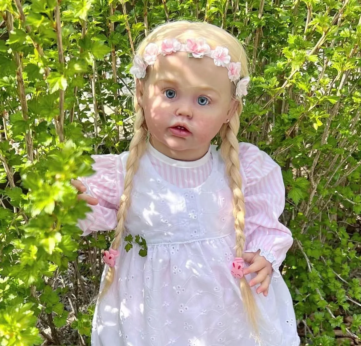 

FBBD Customized 26inch Reborn Baby Doll Ariel With Hand-Rooted Hair Already Finished Doll With Different Dress