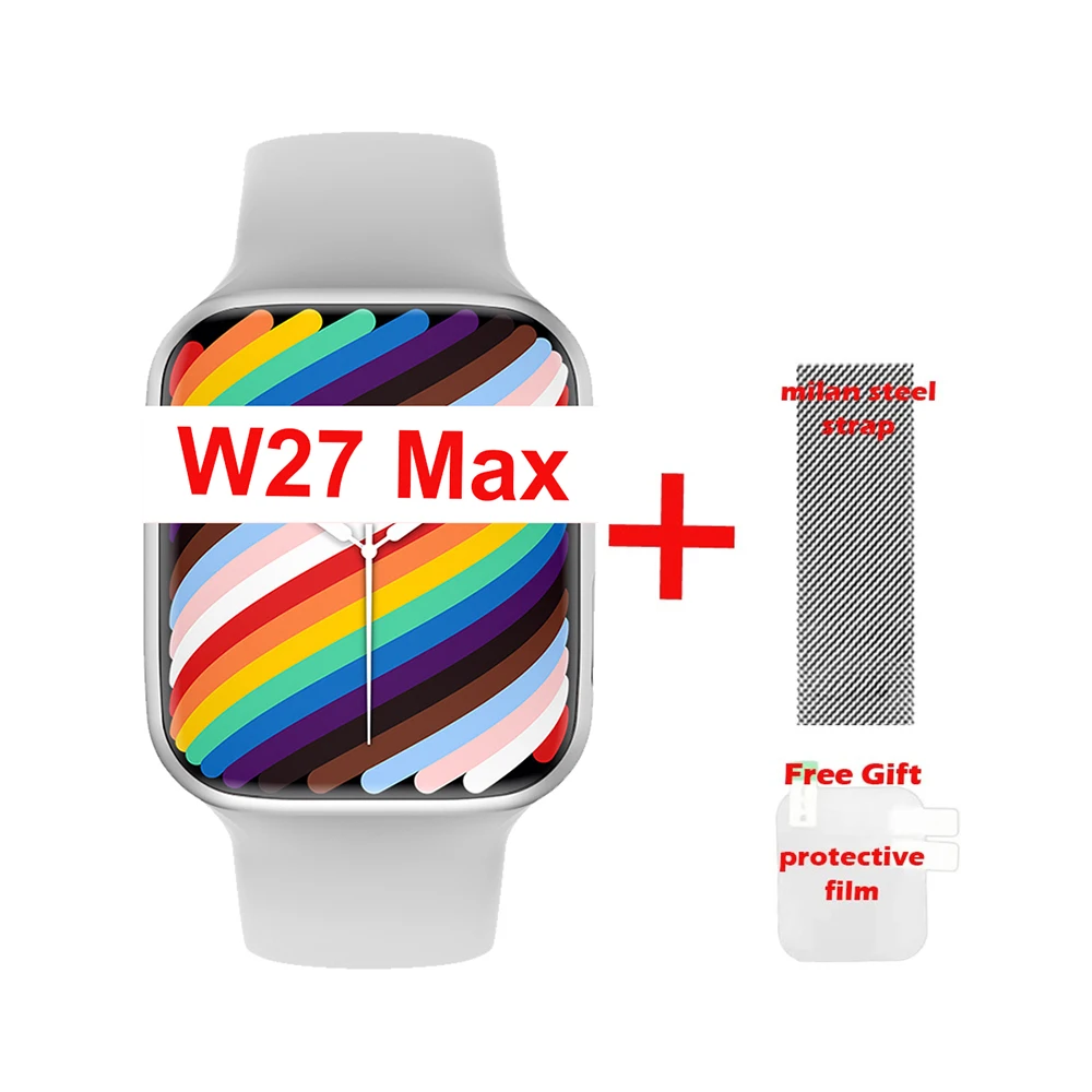 New IWO W27 PRO Smart Watch Men NFC Siri BT Call Wireless Charging Sleep Monitor Message Women Smartwatch Pk W37 PRO DT100 PRO+ 