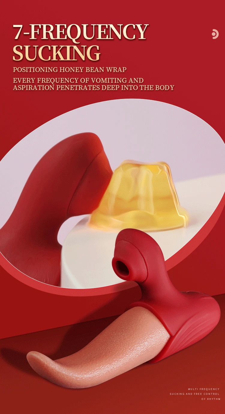 Realistic Licking Tongue Rose Vibrator for Women 7 Speeds Nipples Clitoral Stimulation Sucking Sex Toys for Adult Female Couples