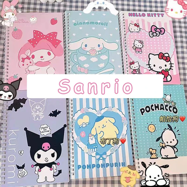 Kawaii Sanrio Cinnamoroll Kuromi A5 Coil Notebook 60 Pages Cute Portability  Cartoon Notepad Student Stationery Holiday Gifts - AliExpress