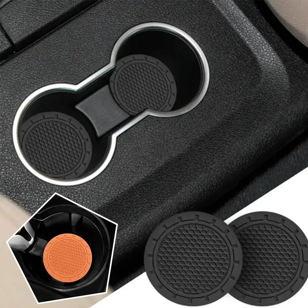 2PCS Car Cup Coaster Waterproof Non-Slip Auto Interior