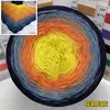 300g Segment Dyed Pure Cotton Yarn Gradient Cake Thread Lace Segment Dyed Thread Hand Weaving DIY Shawl Dresses Baby Sweaters 3
