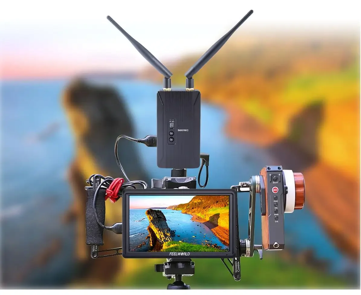 FEELWORLD FW568 V3 on DSLR Camera Field Monitor PS Full HD 1920x1080 4K 6 inch LCD Camera Monitor with Tilt Arm