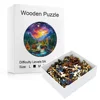 Wooden Puzzles for Adults, Visual 3D Sunset Forest Wooden Jigsaw Puzzles, Wood Puzzles Adult, Unique Animal Shape Wood Cut Puzzl 2
