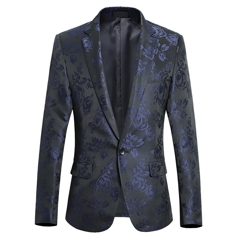 Men Rose Suit Jacket Summer and Autumn Fashion Male Business Wedding Party Dress Blazer Coat Large Size 6XL mens blazer