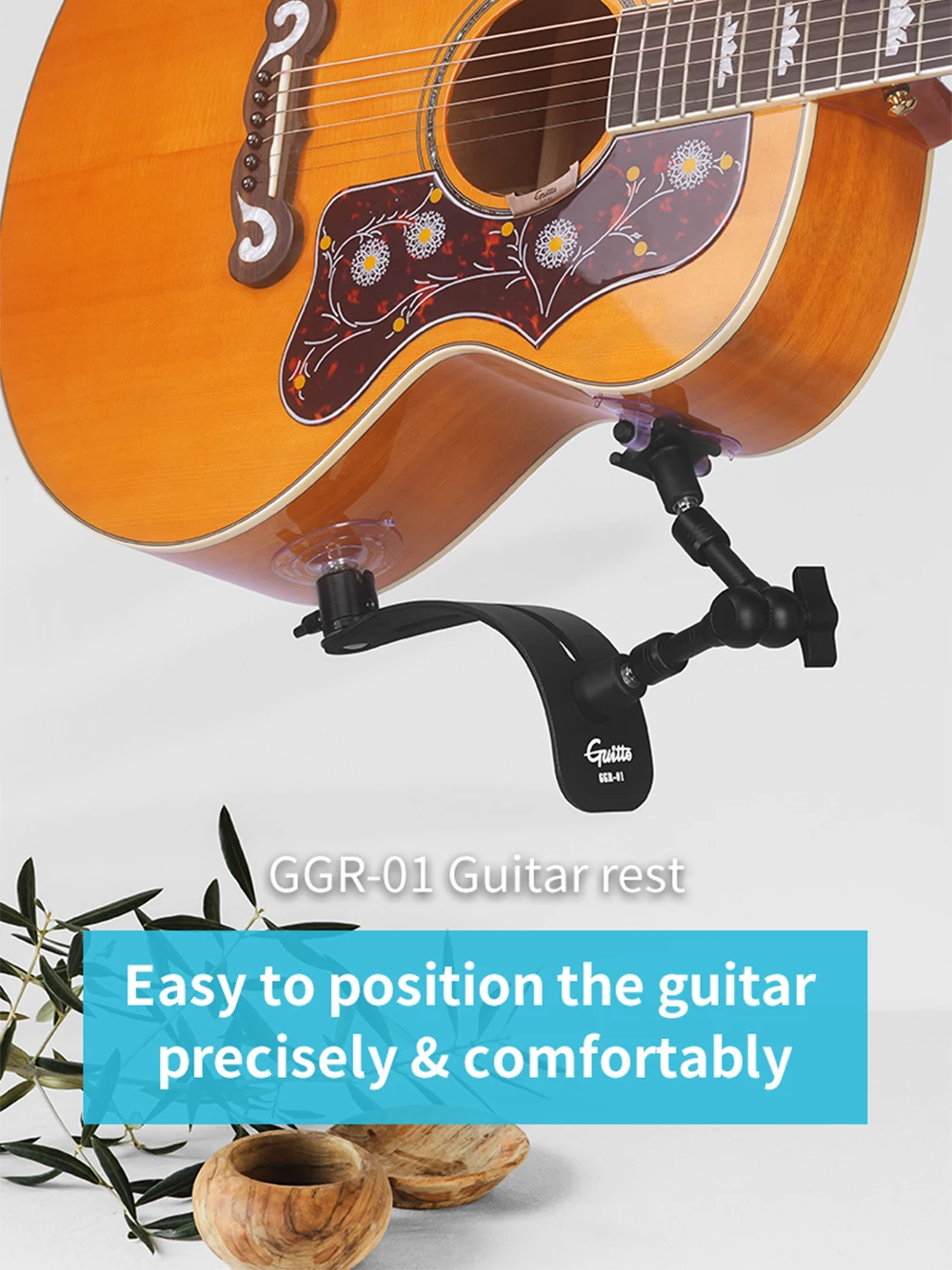 Guitto Series GGR-01 Guitar Rest Ergonomic Design Guitar Balance Support with Su