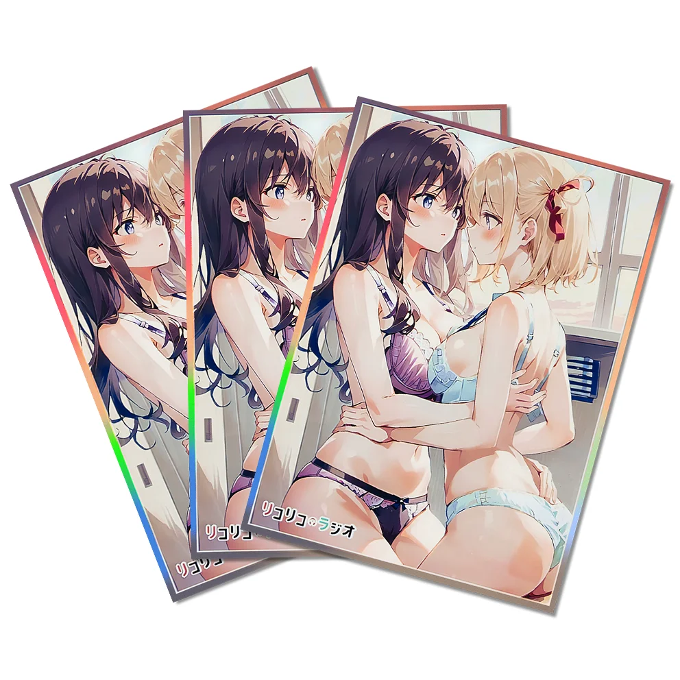 67&times;92mm 120PCS Trading Cards Protector Holographic Animation PTCG Card Sleeves TCG Shield Laser Card Deck Cover Standard Size
