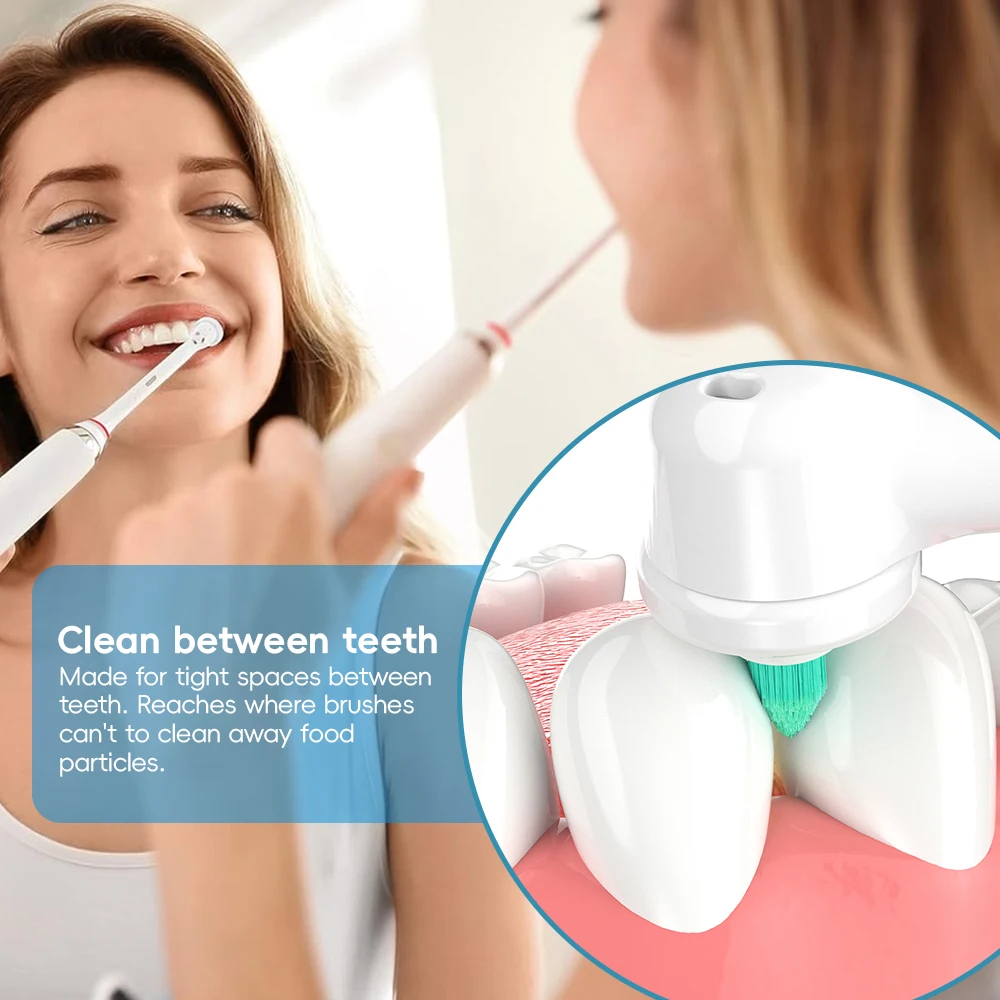 2 4 Pack Interdental Replacement Brush Heads Compatible with Oral B Electric Toothbrush for Cleaning Braces and Between Teeth