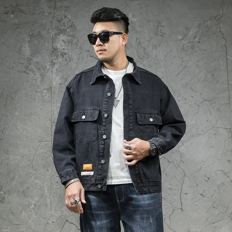 New Autumn Men's Blue Denim Jacket Fashion High Quality Casual Cotton Denim Jacket Oversize 5XL 6XL 7XL 2024 Jackets