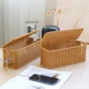 Hand-Woven Charging Station Storage Box Cable Management Basket for USB Cables Data Cables Organizer 5